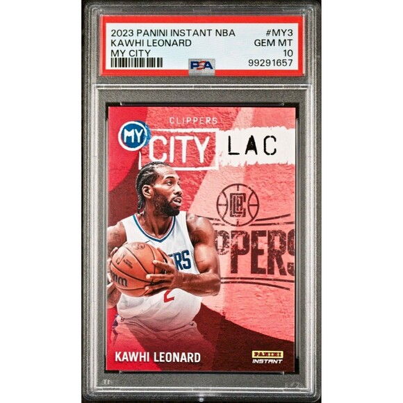 Kawhi Leonard 2023 Panini MyCity NBA #MY-3 Basketball Card PSA 10 Gem Mint - Picture 1 of 2
